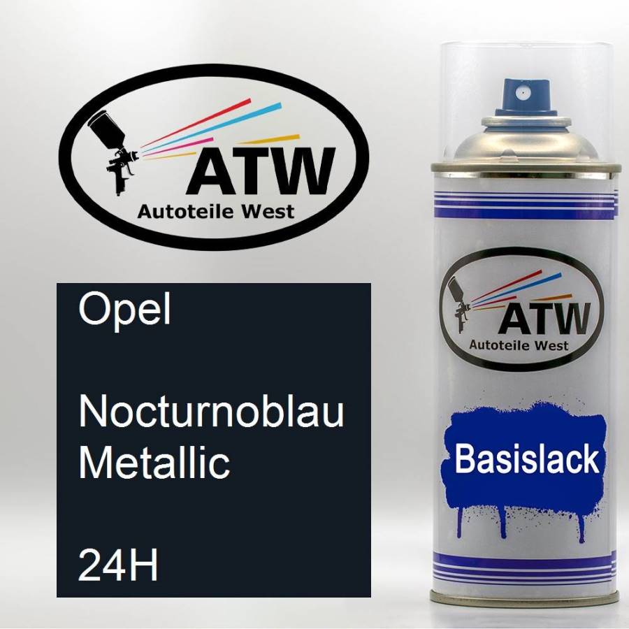 Opel, Nocturnoblau Metallic, 24H: 400ml Sprühdose, von ATW Autoteile West.